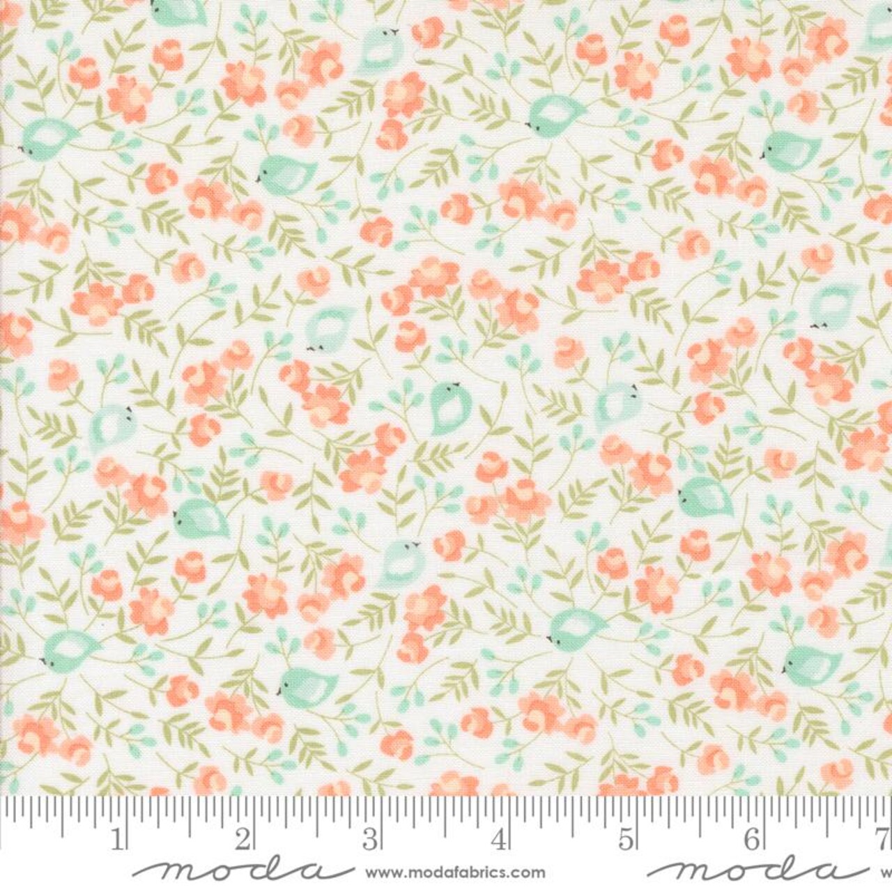 Fabric Moda Cloud Songbird Florals Abloom by the Quarter Yard 29212-11